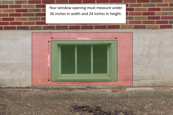 measuring basement windows diagram